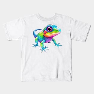 Rainbow Gecko Kids T-Shirt